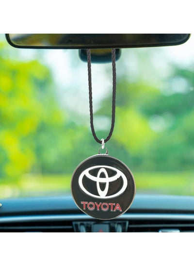 Buy Toyota Car Mirror Mini Pendant Metal Emblem Hanging Pendant Chain in Saudi Arabia