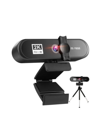 اشتري 2K Digital High-Definition 1080P Computer Camera - Beauty Mode, External USB, Online Class, and Live Streaming Webcam في السعودية