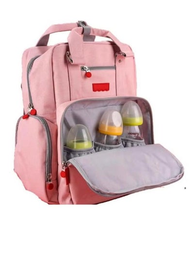 Buy Multi-Functional Multi-Layer Durable And Stain Resistant Infant Backpack - Pink in Saudi Arabia