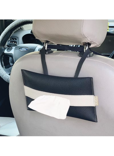 Buy Leather Car Tissue Holder (Black) in UAE