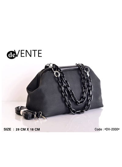 Buy Women's bag with magnetic clasp with reinforced plastic chain with adjustable handles and can be used in occasions in Egypt