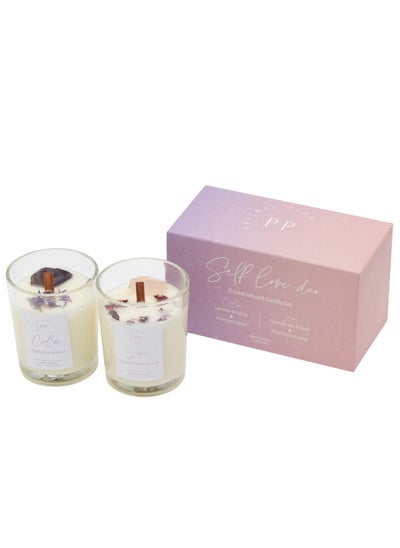 Buy Self Love Crystal Candle Duo in UAE