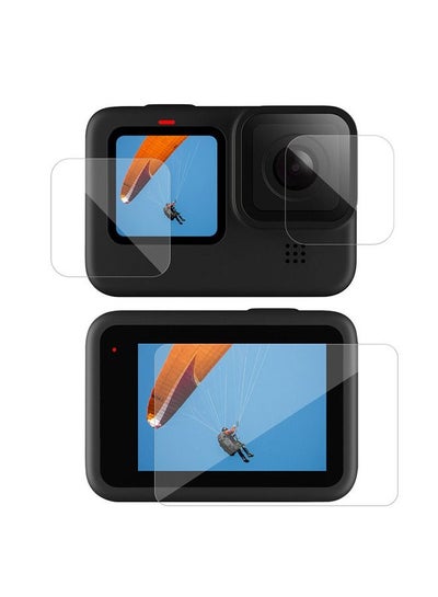 Buy 3-Piece Tempered Glass Screen Protector For GoPro Hero 9 Camera Clear in Saudi Arabia