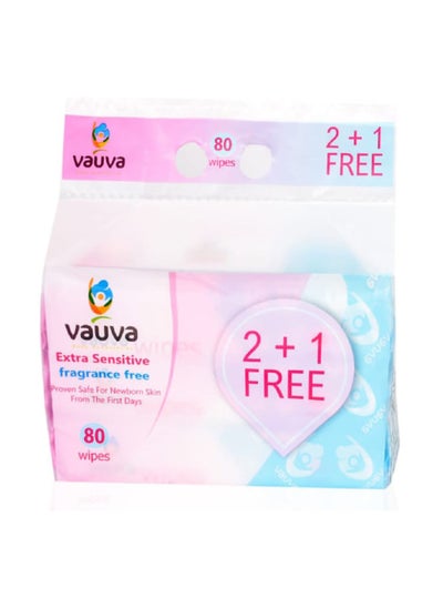 اشتري 240- Count Extra Sensitive Pure Water Baby Wipes, Hygienic Grooming Care, Hypoallergenic and Dermatologically Tested في السعودية