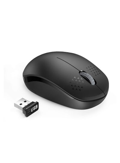 اشتري Wireless Mouse - 2.4G Cordless Mice with USB Nano Receiver Computer Noiseless Click for Laptop, PC, Tablet, Computer, and Mac Black في الامارات