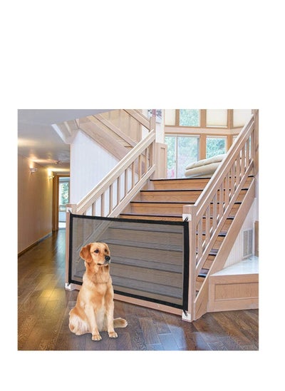 Buy Magic Gate for Dogs, Pet Doorway Gate, Dog Mesh Doorway Gate, Pet Safety Guard Home Outside Doorway Gate for Stairs, Outdoor and Doorways Pet Isolation Net Install Anywhere in UAE