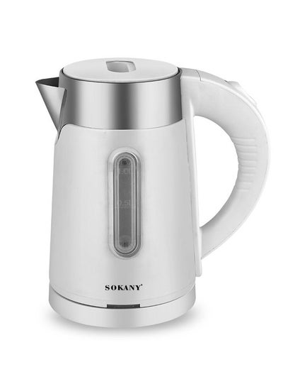 Buy Sokany Electric Kettle 1 Liter, 1200 Watt, White- SK-0808 in UAE