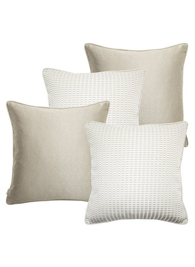 Buy Cushion Set (With Filler) Adeline Bundle Pillow Knot Home Cover Case with Fillers for Modern Sofa Contemporary Living Room Bedroom and Office Soft Filling Washable in UAE