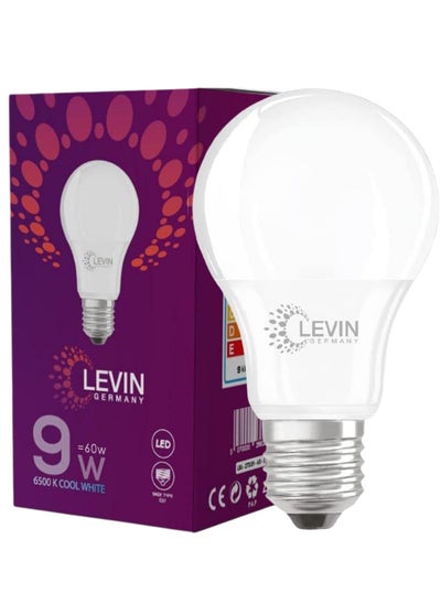 Buy Levin Germany LED Bulb 9w E27 6500K Cool White High Efficiency Enerqy Saving A+ | 2 Years Warranty in UAE