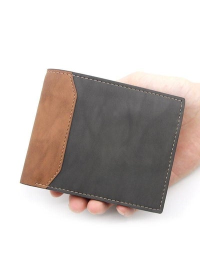 اشتري Men's Wallet Short Wallet Card Holder Id Bag 12*9.5*2.5cm في السعودية