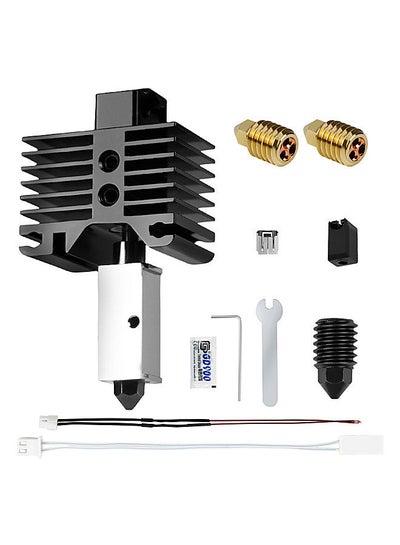 Buy Upgraded Hotend Kit with Plated Copper Heater Block Heatbreak High Temperature 500℃ with 32 Extra Nozzle and 1pc Silicone Cover Compatible with Bambu Lab X1 Carbom Combo P1P 3D Printer in UAE