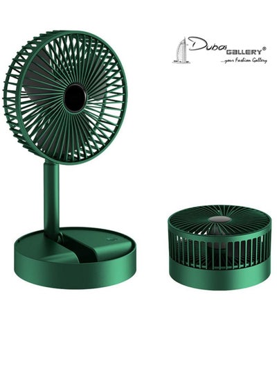 اشتري Portable Fan Folding Telescopic Fan USB Rechargeable Floor Standing Fan في الامارات