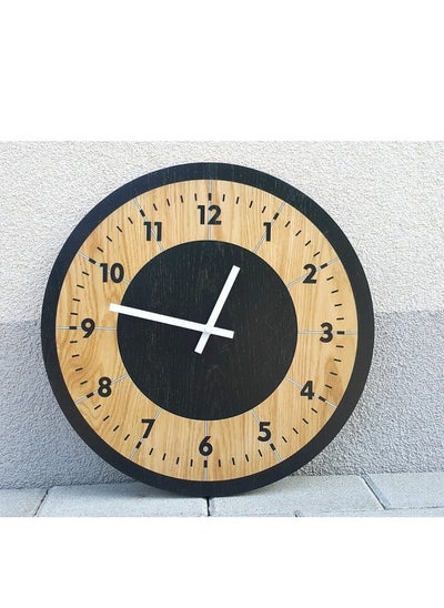 Buy Tokio Wood wall clock with black numbers in Egypt