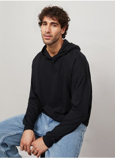 Buy Oversized Fleece Hoodie with Front Pocket in Saudi Arabia