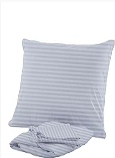 Buy Ricrac Relona Stripe Polyester Fitted Sheet Set, 120 cm Size, Grey in Egypt