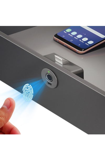 اشتري Fingerprint Drawer Lock, Rechargeable Fingerprint Cabinet Lock is Suitable for Valuable Private Storage, Such as Home or Office Drawers, cabinets, wardrobes, etc في الامارات