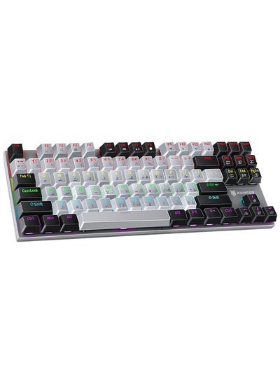 Buy Mechanical Keyboard,Gaming Keyboard,Wired E-sport Waterproof 87 Keys Keyboard For Windows/MacOS/Android And PC Gamers in UAE