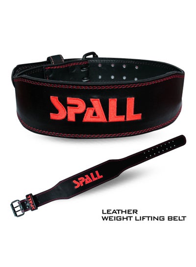 Buy SPALL Weight Lifting Leather Belt Adjustable 6INCH Home Body Waist Strength Training Squat Gym Exercise Workout Fitness Weight Lifting Equipment in UAE