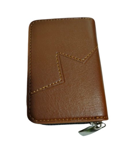 Buy Leather Zipper Wallet for Men Small 11 Card Holder in Egypt