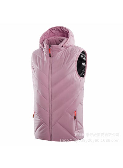 اشتري Winter Couples Heating Vest Hat-off Electric Heating Vest Intelligent Temperature Control Heating Vest Heating Clothes Jacket Women's pink في الامارات