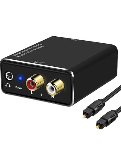 Buy Audio Digital Fiber Optic to Analog and Aux 3.5mm, Out Converter in Egypt