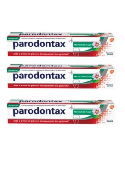 Buy Pack Of 3 Parodontax Protection Fluor Toothpaste 75ml in Saudi Arabia