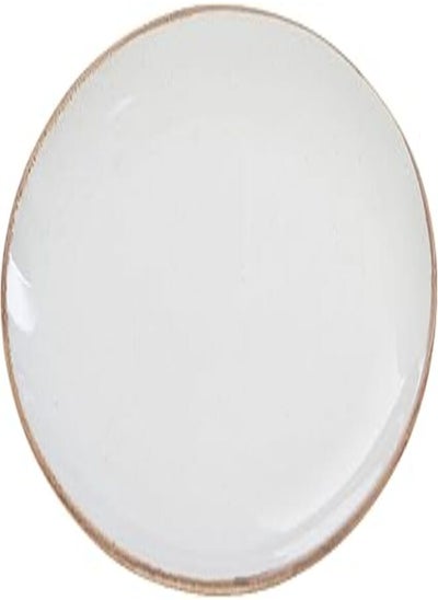 Buy Porland Seasons Porcelain Oval Plate For Home Uses, Restaurants & Hotels, 36cm - Grey in Egypt