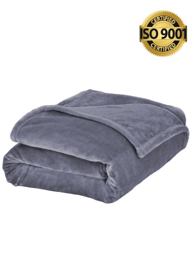 Buy Lightweight Velvet Blanket, Mora Series, 350GSM, Double Size 260 x 240 cm, Extra Soft All Season Fleece Blanket, Bed And Sofa Blanket in Saudi Arabia