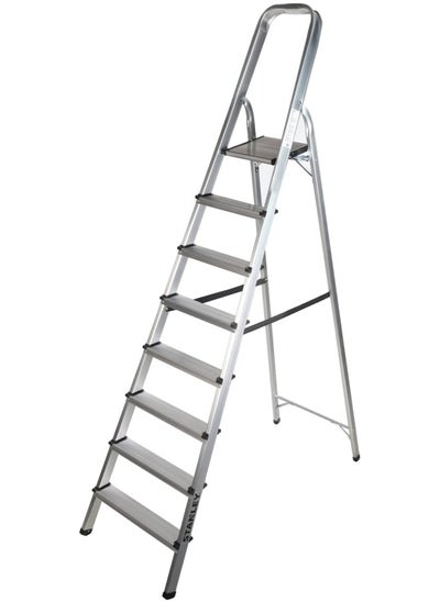 اشتري 8 Steps Aluminum Anti Slip Steps Non-Slip Rubber Edge Guards Ladder في الامارات