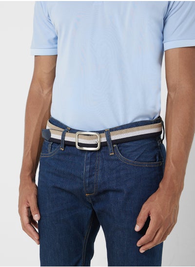 Buy Casual Stripes Webbing Belt in UAE