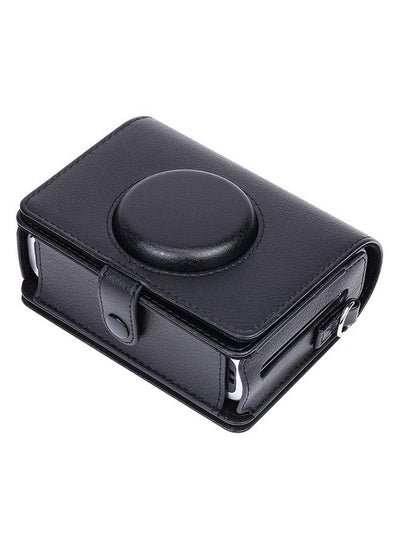 اشتري Leather Case Replacement For Fujifilm Instax Mini Evo Camera Comes With A Detachable Shoulder Strap Black في الامارات