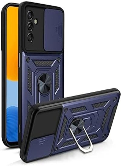 اشتري Compatible With Samsung Galaxy A35 Case Cover with Camera Sliding Cover Built-in 360 Rotating Ring Holder Kickstand Shockproof Cell Phone Case for Samsung galaxy A35 5G/Samsung A35 By Graby (Blue) في مصر