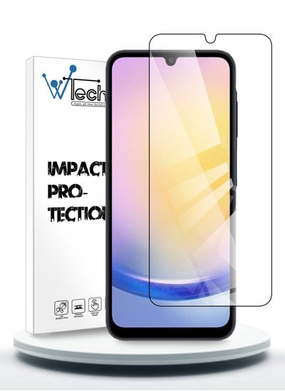 Buy Premium Series Curved Edges 9H 2.5D Tempered Glass Screen Protector For Samsung Galaxy A25 5G 2023 WTech Clear in UAE