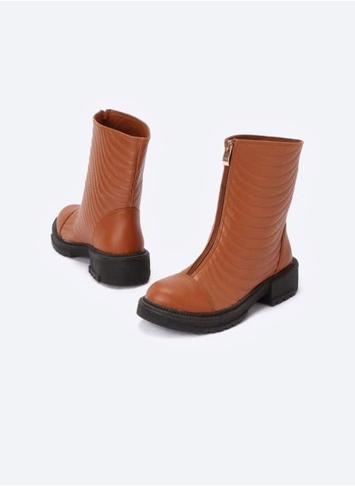 Buy Boot Made Of Leather With A Zipper Closure in Egypt