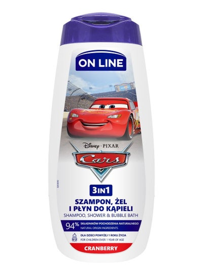 Buy On Line Disney Cars 3-In-1 Shampoo, Shower, Bubble Bath Cranberry Scent 400 Ml in Egypt