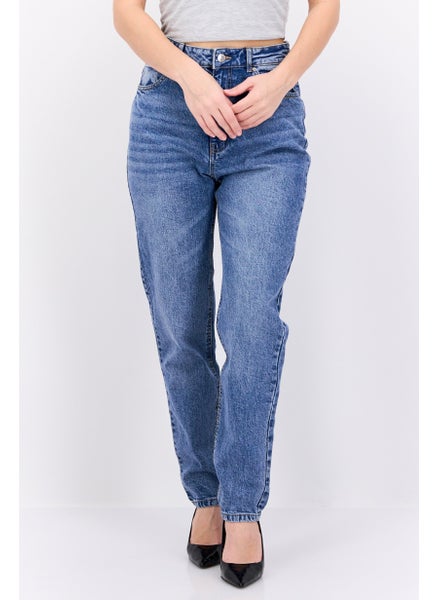 اشتري Women Slim Fit High Waist Stretchable Denim Jeans, Blue في الامارات