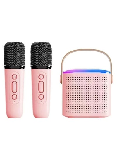 اشتري Portable Bluetooth Karaoke Speaker with 2 Wireless Microphones for Home Enjoyment Party في السعودية