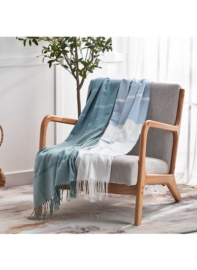 اشتري Bristol Eka Striped Woven Throw with Fringe 170 x 130 cm في السعودية