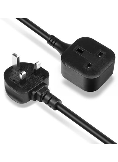 Buy Extension Lead,1 Way Extension Cord 5M with UK 3 Pin Plug Power Strip,Tough and Fireproof Single Extension Socket for Home&Office(Black) (3M) in UAE