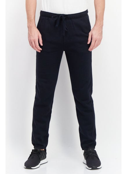 اشتري Men Drawstring Embroidered Logo Sweatpant, Dark Navy في الامارات