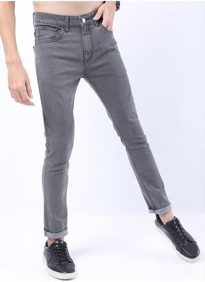 Buy Skinny Fit Acid Wash Stretchable Jeans in Saudi Arabia