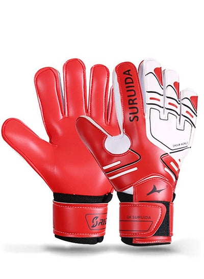 اشتري Football Gloves for Kids Teenagers  Goalkeeper Gear with Strong Grip Palms for The Toughest Saves Double Wrist Protection Prevent Injuries في السعودية