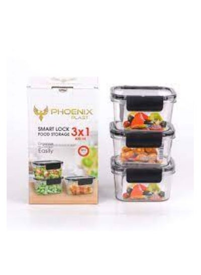 Buy A set of 3 airtight glass food preservation containers in Egypt