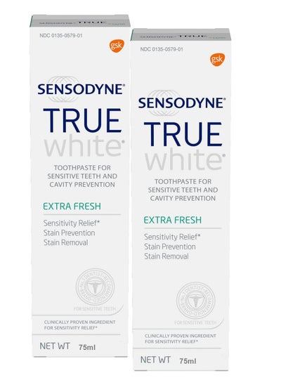 Buy True White Extra Fresh Toothpaste 75ml Pack of 2 in UAE