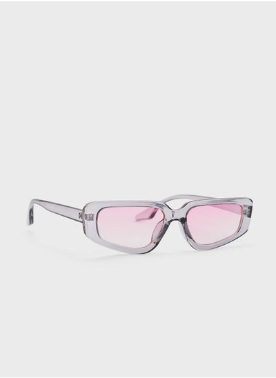 Buy Curved Len Rectangular Sunglasses in UAE