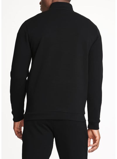 Buy T&W Black Zip Neck Sweatshirt in Egypt