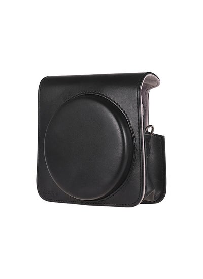 Buy Protective Case PU Leather Bag with Adjustable Strap for Fujifilm Instax Square SQ6 Instant Film Camera Black in UAE