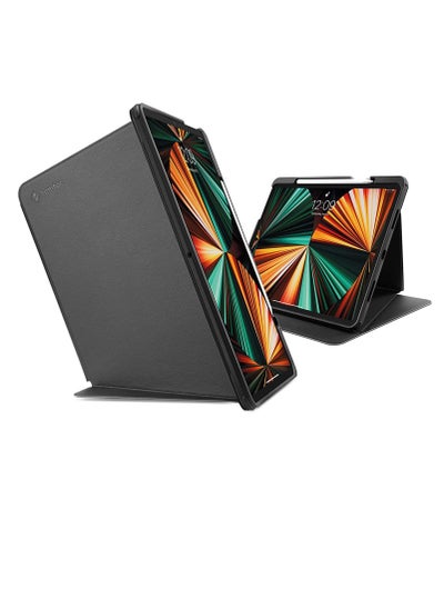 Buy Vertical Case for iPad Slim Protective Anti-Bend Cover with Magnetic Stand for 3 Use Modes Black in Saudi Arabia