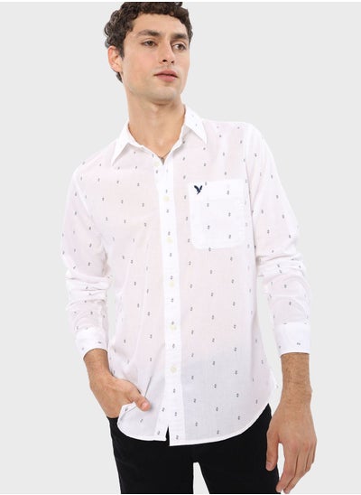 اشتري Printed Slim Fit Shirt في الامارات