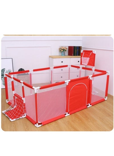 Buy Large Playpen for Babies and Toddlers -Children's Fence Play Area, With Door Activity Center Child Play Game Fence Anti-Fall Play Pen, Safe And Secure-RED in UAE